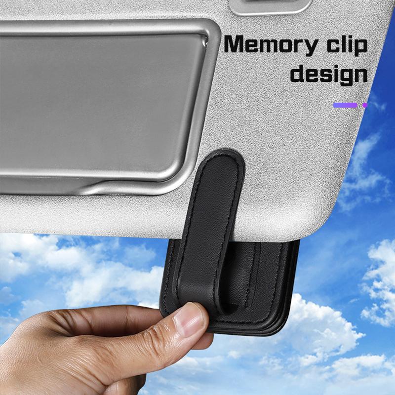 Leather Car Visor Glasses Clip For KIA Rio 5 Ceed Cerato K2 K3 K4 Sportage Picanto Optima Sorento Sunglasses Holder Accessories