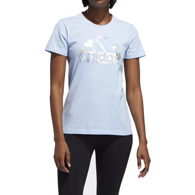 adidas See U SS Training Tee Women Tops Light-Blue ED8170