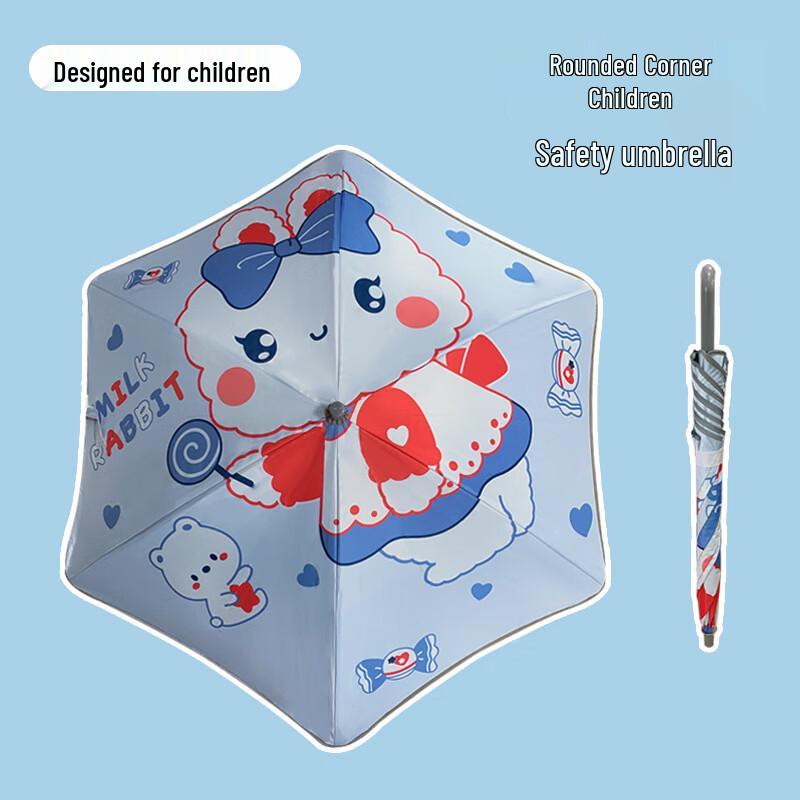 Red Leaf Kids  Cartoon Sun/Rain Umbrella with Safe Round Corners
