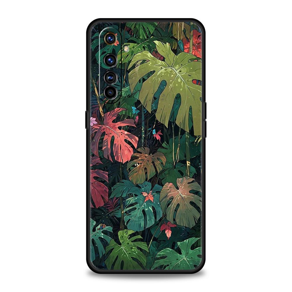 Abstract Plants Flower Soft TPU For Realme 13 12 11 10 9 Pro Plus GT3 GT2 C21 C25 C35 C53 C55 C67 Pro 5G Phone Case Cover Fundas