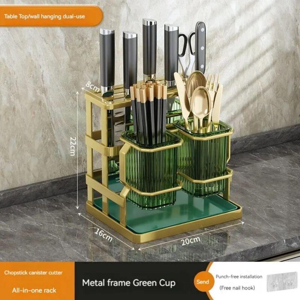 

Кухонная стойка для ножей для палочек для еды Главная Сливная полка Поставьте контейнер Поставьте корзину для палочек для еды Ведро Настенная многослойная подставка для палочек