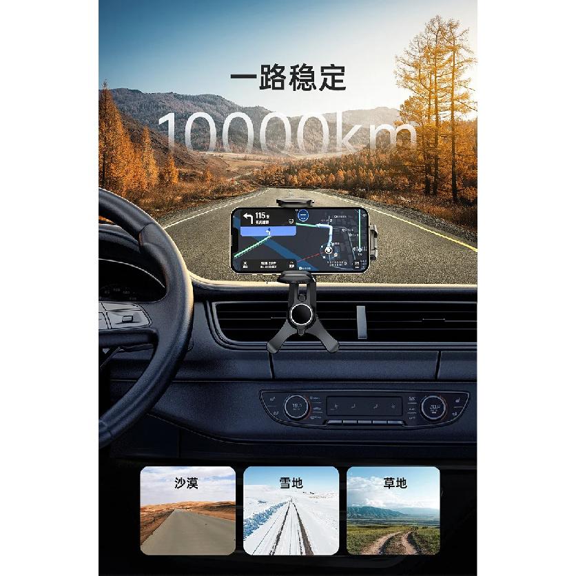 Car Air Vent Phone Holder Mount with Metal Hook Clip, ABS Material, 360° Rotation, One Button Release, Compatible with All Cars