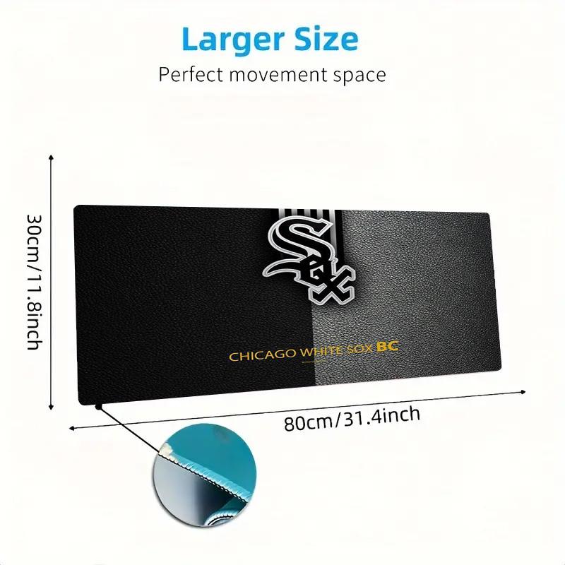 Chicago White Sox Logo Color Mouse Pad Large Gaming Table Cushion Non-slip Laptop Tablet Big Mousepad XXL Mat Mini PC Playmat With Lock edge
