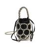 Pearl Body Chain Single Shoulder Bucket Bag With Light Load Feature Purse School