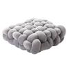 Living Room Soft Plush Knot Cushion Sofa Pillow Solid Color Square Hand-Woven Home Throw Pillow Square Woven Seat Cushion Cushio