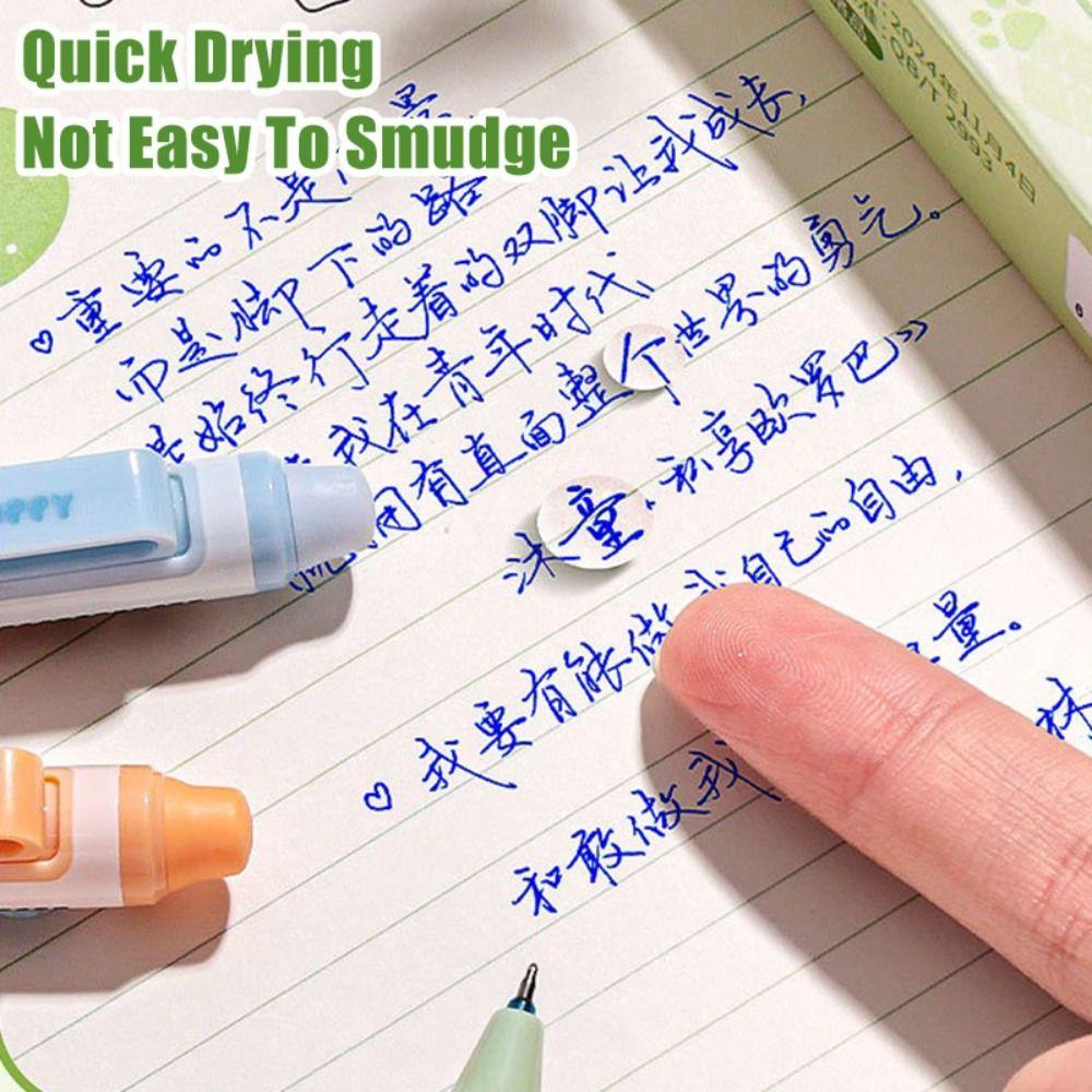 4PCS/Box Erasable Erasable Gel Pen Push Using Ballpoint Pen Neutral Pen  School Office