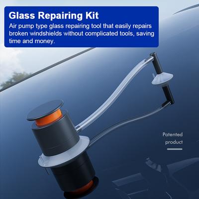 Kit de Reparación de Parabrisas Fluido Reparador de Vidrio de Coche Herramienta Reparadora de Grietas Tipo Bomba de Aire Parabrisas Arreglo Rápido