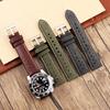 Vintage Leather Watch Strap 20mm 22mm Porous Breathable Watchband Handmade Stitching Replacement Wrist Bracelet Belt Accessories