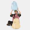 Schoolbag female solid color Harajuku backpack campus style junior high school high school student schoolbag female simple large-capacity backpack 