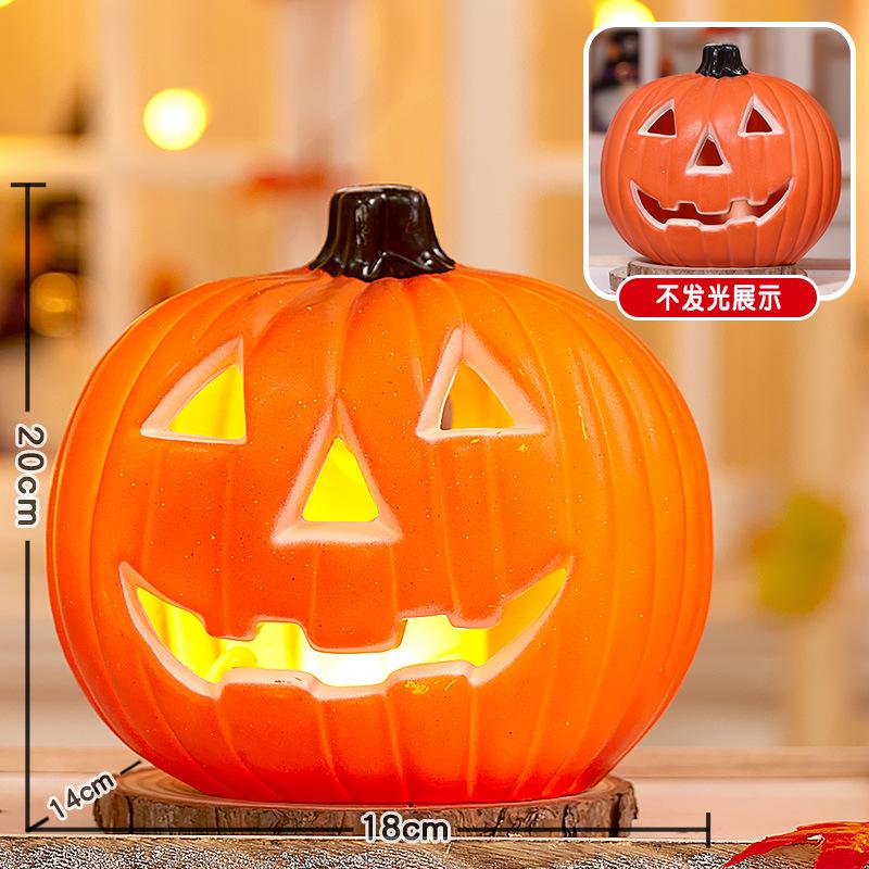 Halloween Pumpkin Lantern Shopping Mall Yard Shop Decoration Scene Arrangement Ornament Luminous Big Pumpkin