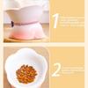 Gradient Color Pet High Foot Bowl Ceramic Pet Drinking Feeder Cat Bowl  Water Container