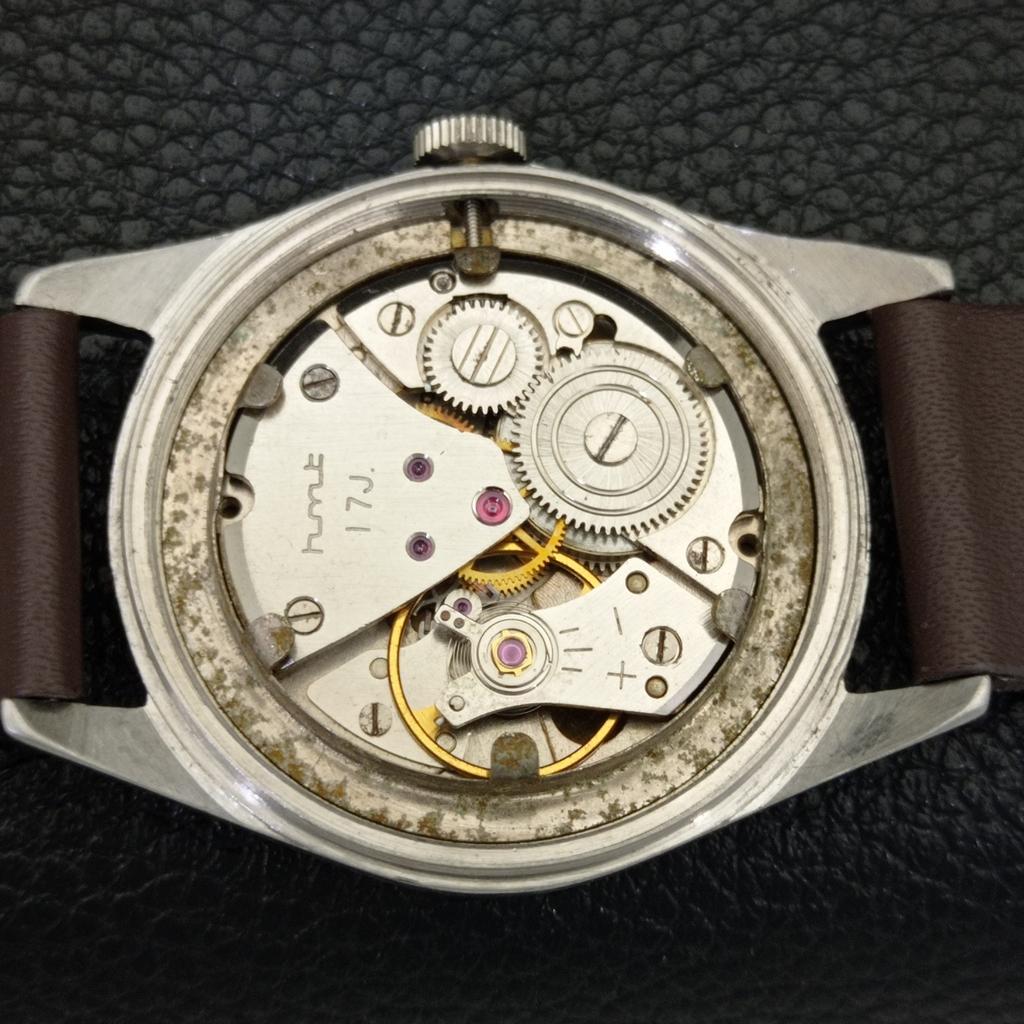 INDIAN VINTAGE HMT HAND-WINDING MENS WRIST WATCH A702805-1 R211-a702805