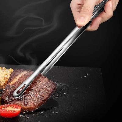 3 Stück Grillzangen Edelstahl Küchenzangen Lange Grillklammer BBQ Kochpinzette Lebensmittel Fleischzange Grill Küchenutensilien