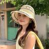 Summer Weave Crochet Hat Beach Fisherman Caps Korean Straw Bucket Cap  Outdoor