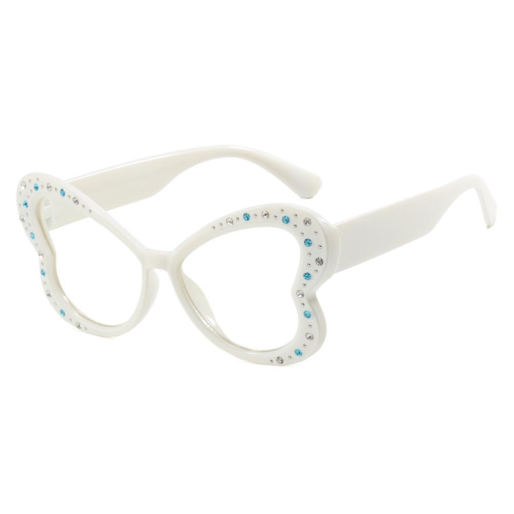 Large Computer Glasses Frame Women Men Cat Eye Anti Blue Light Butterfly Eyewear Blocking Glasses Optical Spectacle Eyeglasses
