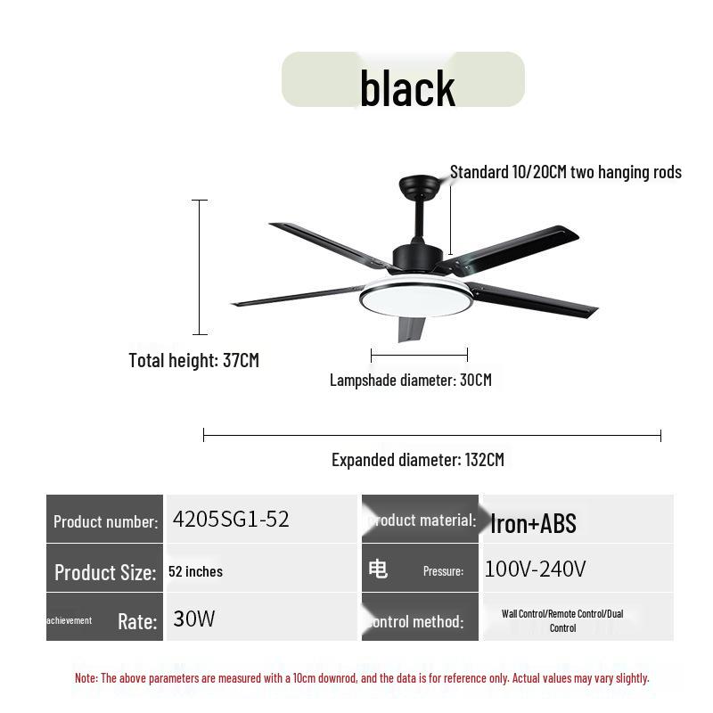 Integrated LED Ceiling Fan with Remote Control for Living Room, Classroom, or Study