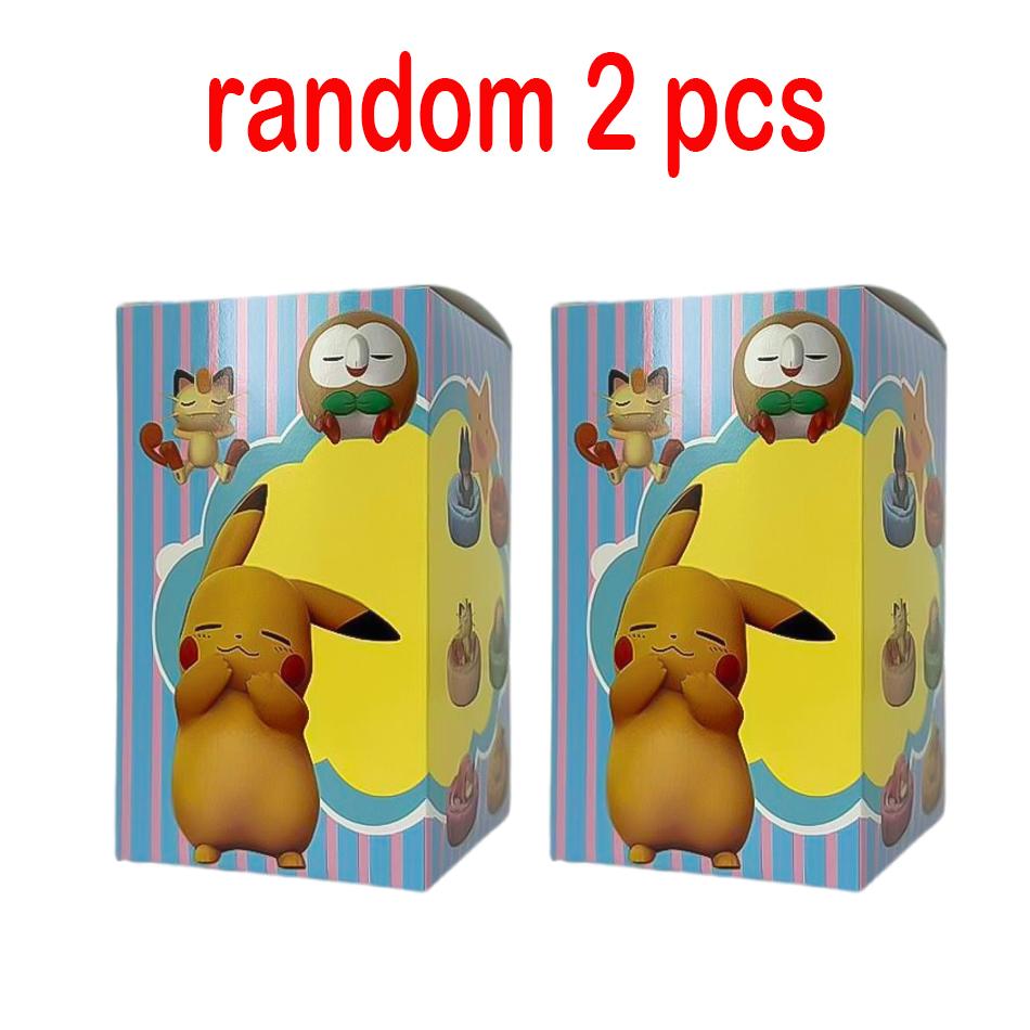 Toys 1-12pcs Pok É Mon Scale Ratio Model Figure 1-12 Pcs Pikachu Sleep Series Interior Hand Sleeping Position Gift Present for Sfriends
