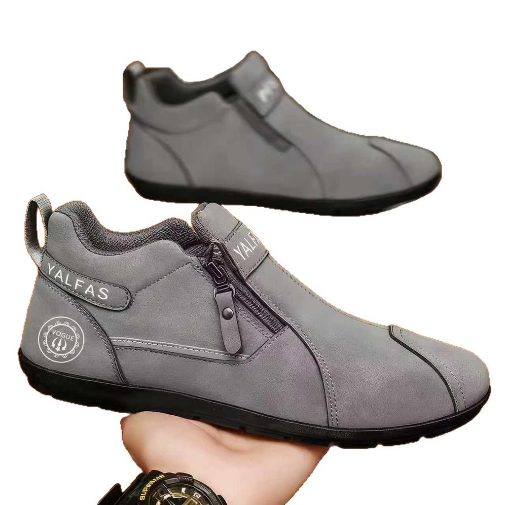 Spring and Autumn labor insurance shoes casual sports non-slip wear-resistant high-top shoes short boots casual Martin boots