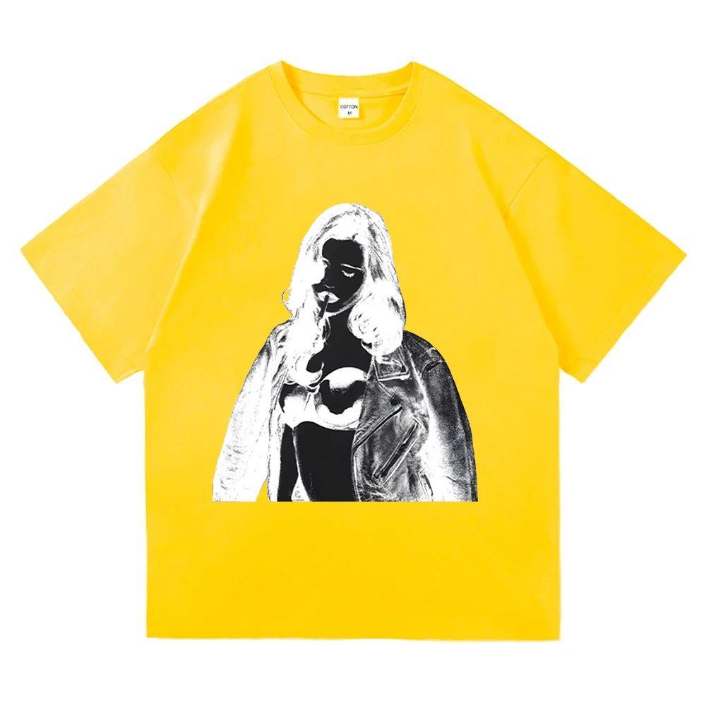 

Nessa Barrett Photo Negative Tee Y2k Vintage Fashion Tees Hip Pop Short Sleeve O Neck TShirt Casual Loose Top Unisex S