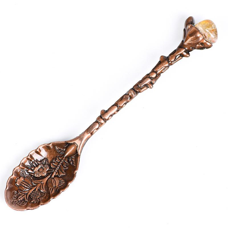 

Natural Tumbled Stone Spoon Magic Energy Divination Gift Home Decor Graduation Gift