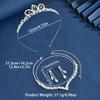 Bridal Tiara Crown Three-Piece Luxury Atmospheric Wedding Jewelry Set Premium Necklace Earrings Crown