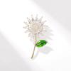 Sunflower Brooch Design Light Luxury Versatile Suit Pin Women's Anti-light Fixed Brooch Accessories