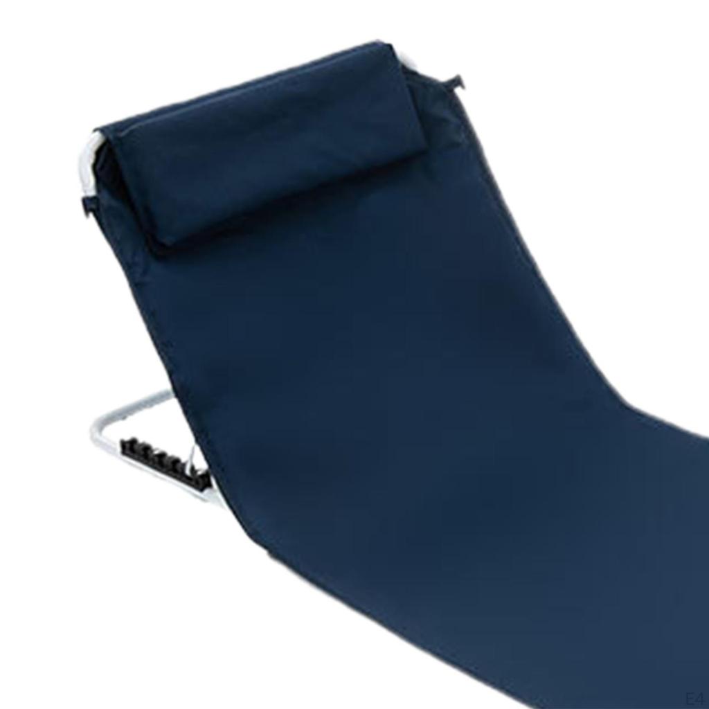 Foldable Camping Chair Beach Portable Multipurpose Oxford Floor with Back Support Padded