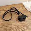 Earphone Pouch Detachable Hanging Neck Bag 2 In 1 Flap Waist Belt with Bag Solid Color Anti-splash Water Leather Coin Purse Work