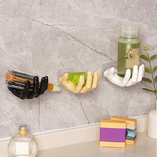 Yousheng Fun Hand Hanger Strong Load-bearing Wall-Mounted No-Drill Universal Towel Gel Holder Bathroom Soap Rack Decoration