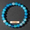 Regali Festivi Bracciale con Perle di Apatite Blu Pietra Naturale Gioielli alla Moda Rilassanti Per Uomo e Donna Accessorio Semplice Versatile per l'Uso Quotidiano