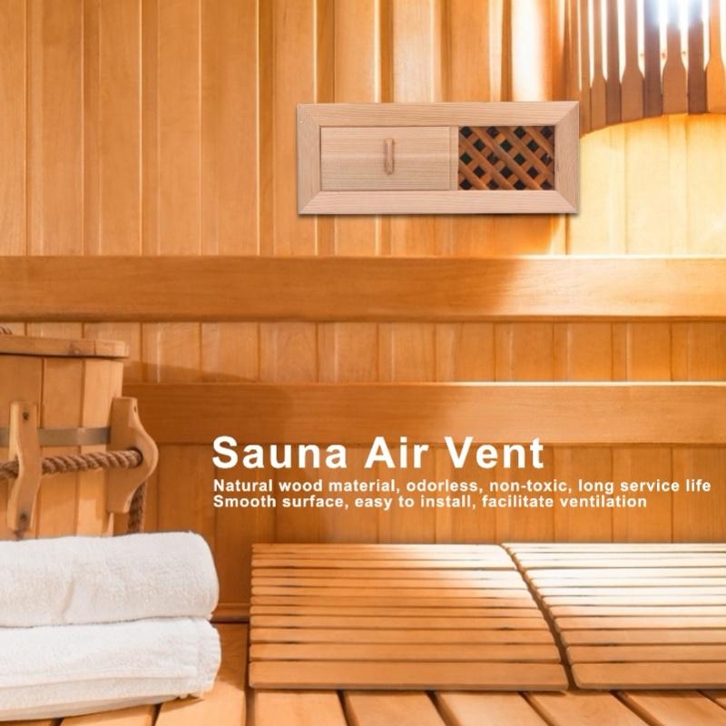 Sauna Havalandırma Deliği Ahşap Dikdörtgen Izgara Havalandırma Ekipmanı Buhar Odası Aksesuarı