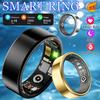 New Multi-Functional Smart Ring Men Women With Charging Case Heart Rate Blood Oxygen Monitoring Waterproof For Android iOS