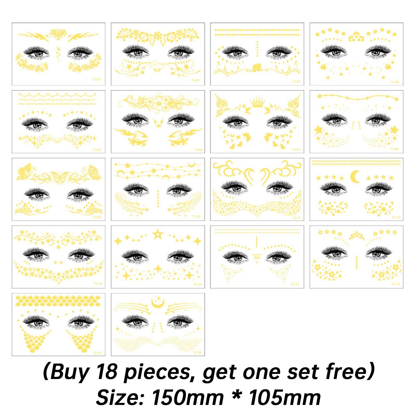 Трафарет для лица с пересечением границы, тату-наклейка, веснушки, макияж, водостойкий, устойчивый к поту, временный 150x105mm