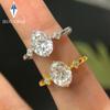 2CT Oval Cut Full Moissanite Engagement Ring 100%   CopperWedding Promise Bands for Women Jewelry Anniversary Gift