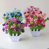Plastic Artificial Flowers 10 Styles Home Living Room Ornaments New Fake Flower Potted  Home Decor