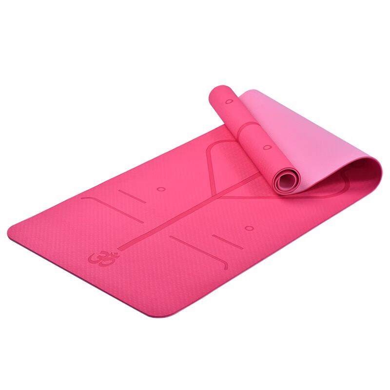 Yimai Dual-Color Yoga Fitness Mat with Alignment Lines