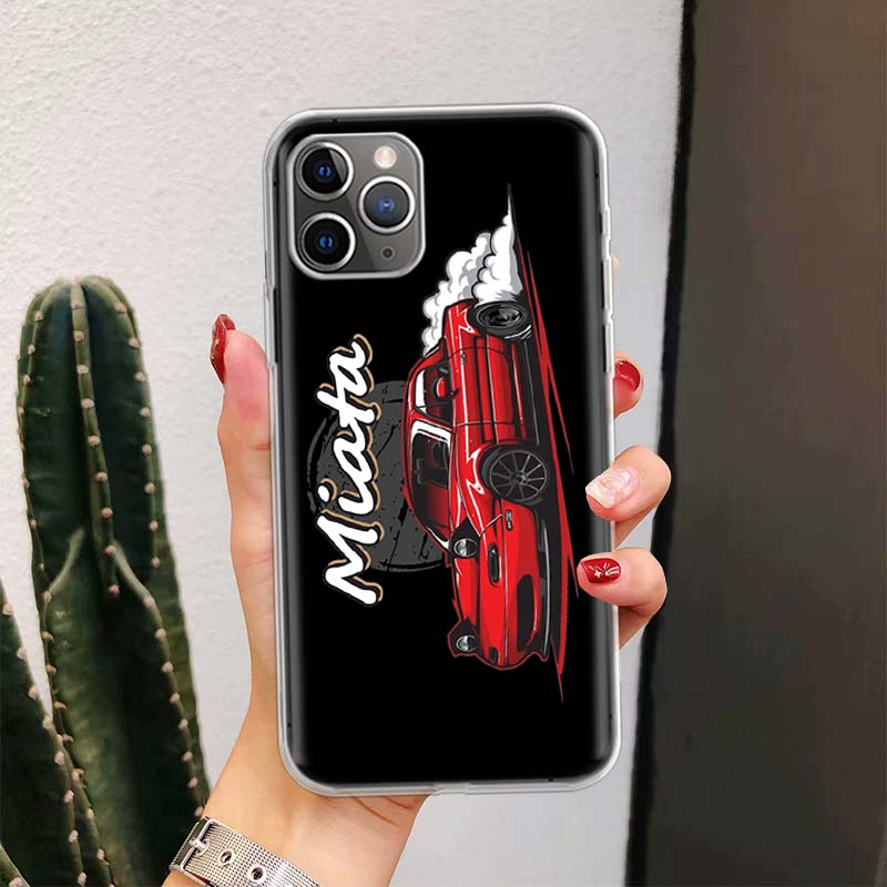 

JDM Car RX7 MX5 Legends For iPhone 17 Air 16 15 14 Plus 13 Mini 12 11 Pro Max Phone Case 16E 7 Print 8 SE Fundas Cover Soft Coqu iPhone 16E