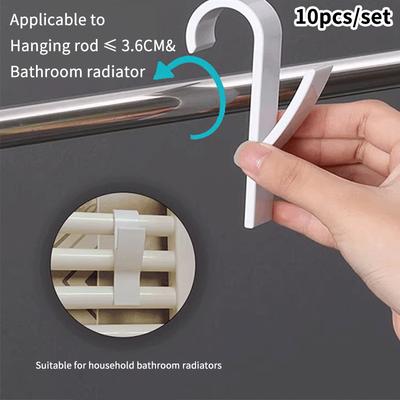 10 Adet Banyo Askı Klipsi Isıtmalı Havlu Radyatörü Çubuk Kanca Tutucu Çok Fonksiyonlu Kurutma Askısı Kancası Havlu Giysi Saklama Askısı