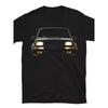 Men'S Vintage R5 Turbo 80 Rally Car Graphic T-Shirt Black Retro Racing Tee with Headlights Design- Heavyweight 100%- Crew Neck, All-Season,