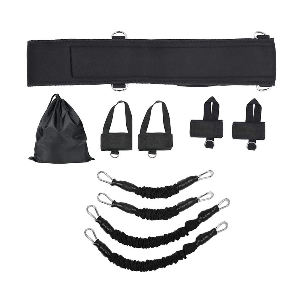 Adjustable Waist Strap 140lbs Home Fighting Jump Resistance Training Device Boxing Resistance Bands Set