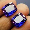 Natural Purple Tanzanite Loose Gemstone Deep Cushion Cut 8 To10 Ct Each Pair for Jewelry Designs