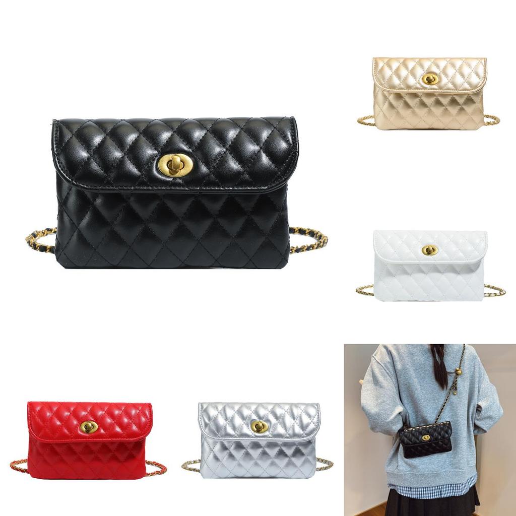 Pu Small Square Crossbody Bag With Chain Strap For Daily Use And Fashion