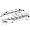 1 Pair 17*4.2cm Plastic Chrome Car SUV Air Flow Fender Side Vent Sticker Decor