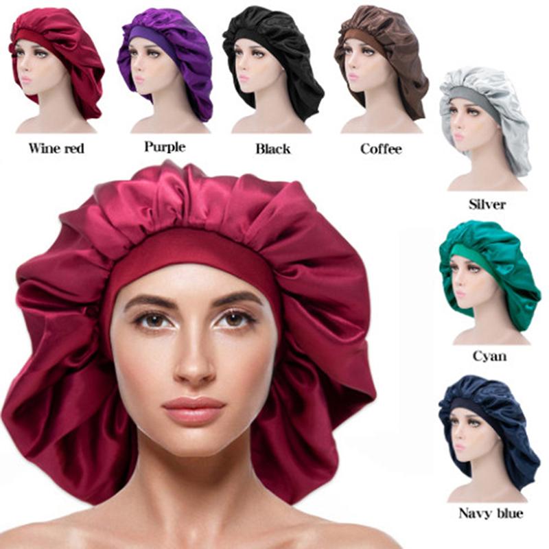 Satin Sleep Cap Waterproof Shower Cap 