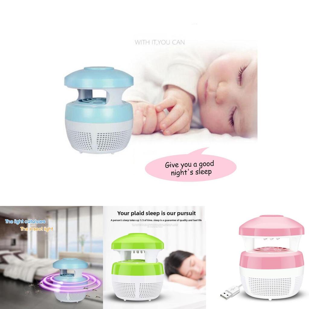 Mosquito Killer Lamp Usb Portable Insect Trap With Silent Operation Led Light For Home Bedroom Office Indoor
