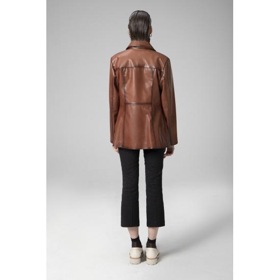 Paltoane de damă Wm035 Blazer casual de damă din piele naturală