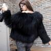 Autumn and winter new woven fur jacket women's fur short imitation fox hair trend fashion long sleeves