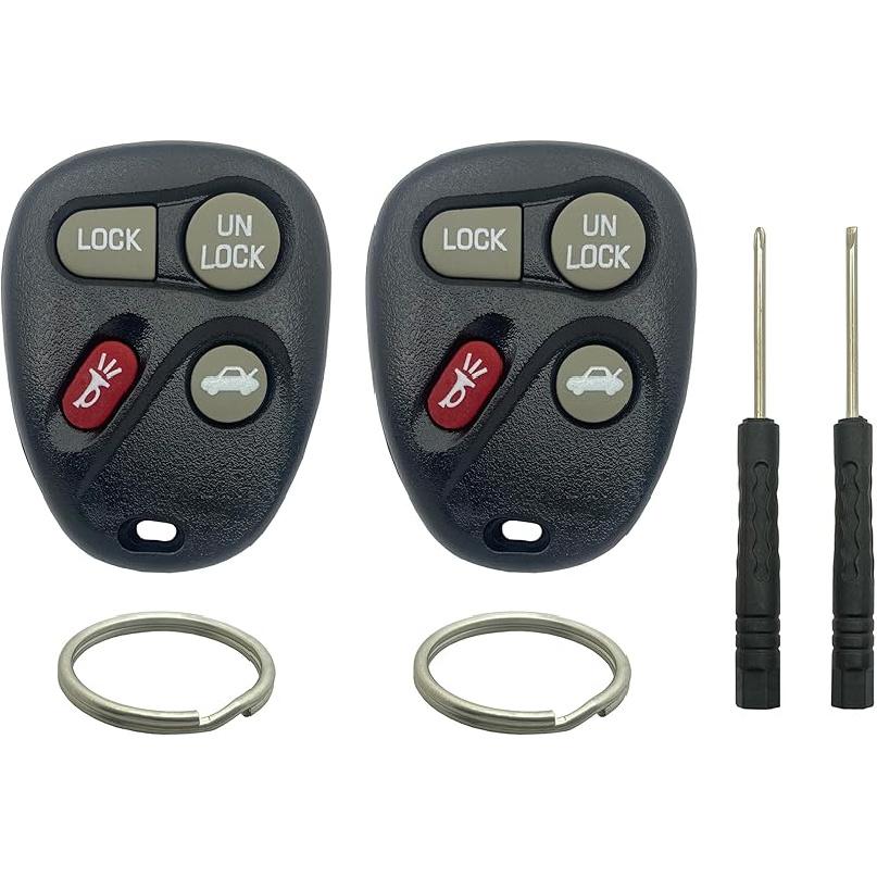 Key Fob Shell Case Replacement Fits for Chevy Silverado Avalanche Equinox Express Traverse GMC Yukon Sierra 1500 2500 3500 HD Acadia 2007 2008 2009