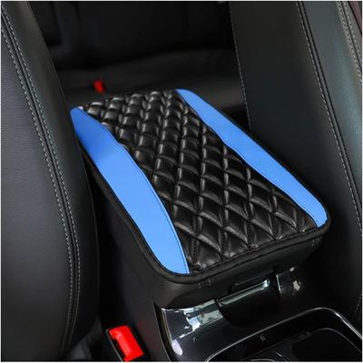 Car Center Console Cushion Pad, Universal Leather Waterproof Armrest Seat Box Cover Protector,Comfortable Car Decor Accessories Fit for Most Cars,