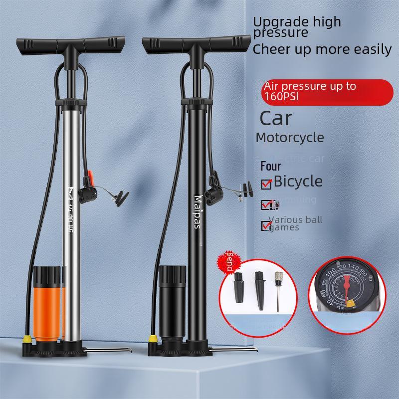 Pompă Manuală Multifuncțională de Înaltă Presiune pentru Biciclete, Vehicule Electrice, Motociclete, Mașini și Mingi de Baschet